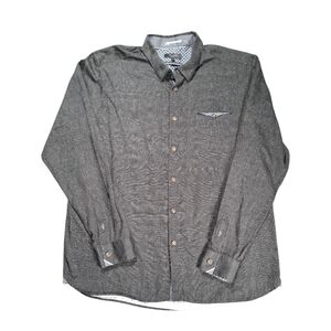 Ted Baker Mens Marsay Shirt Slim Fit Contrast Cuff Stretch Preppy Office Sz 7